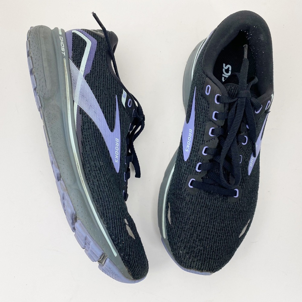 Brooks Ghost 15 DNA LOFT v2 Neutral Running Shoes Sneakers Women 9B Black Purple